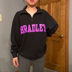 Oversized half-zip sweatshirt